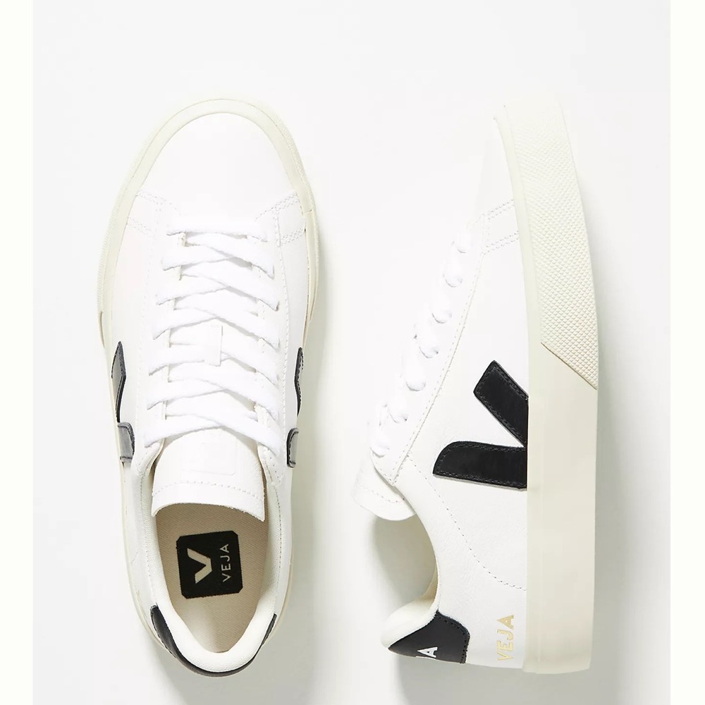 Veja Campo Leather Sneakers Black/white